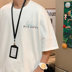 潮短袖t恤男夏季潮牌宽松ins半袖体恤夏天上衣服男装W2823-P28，男装T恤，星座412-3