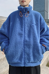 港风外景冬季宽松百搭棉服男羊羔毛情侣棉衣外套男7956P105控149图片