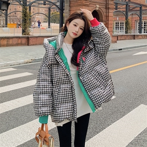 【新款 现货】千鸟格OVERSIZE羽绒服809-P190-K298图片