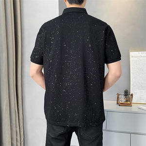 夏季短袖男刺绣满天星POLO衫T恤宽松休闲半袖上衣YD838-P40图片