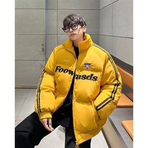美式复古撞色棉服2024新款加厚保暖棉袄冬季休闲棉衣外套潮M9093图片