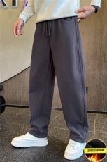 加绒加厚裤子男款冬季2025新款美式休闲弯刀裤A313-18232-P68，男装卫衣，电商A313