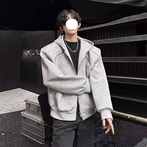 1506/QF360/P72设计感小众立体解构廊形外套男高级休闲开衫卫衣图片
