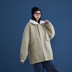 TP98N58毛呢羊羔毛棉服加绒加厚OVERSIZE韩版宽松上衣外套，男装棉衣，电商A170