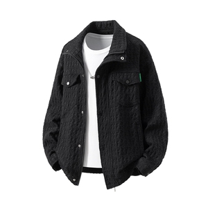1小香风美式牛仔夹克男大码M-5XL百搭工装外套男JK8740P125控168图片