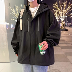 2024春季款户外工装连帽宽松夹克帅气防风百搭外套CYJK9237-P75，男装夹克，电商A128