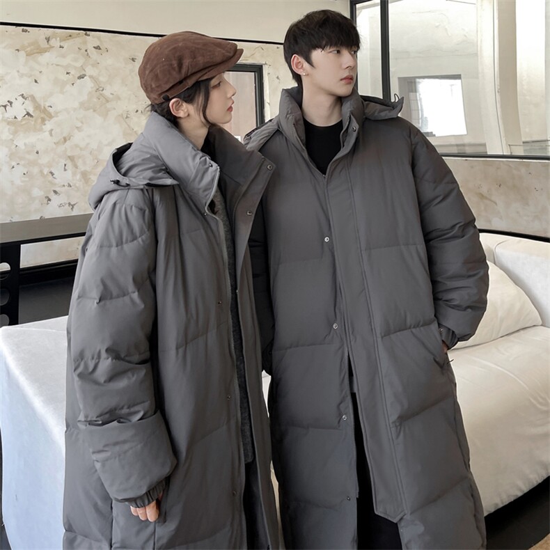 情侣羽绒服男冬季新款港风宽松连帽长款保暖外套YR921-P190，男装羽绒服，星座214-3