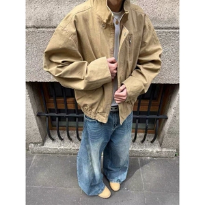 W9649-P78 网图现货 巴恩风帆布工装外套美式cleanfi潮牌复古夹克图片