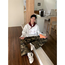 时尚文艺新款流行潮流百搭ins美式潮牌长袖卫衣气质简约慵懒日系，男装卫衣，星座506A