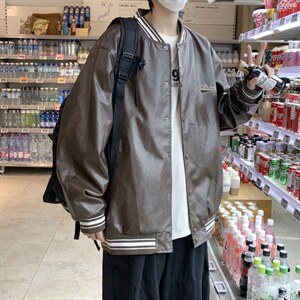 潮流夹克潮男春季棒球领皮衣夹克J10P70,男装夹克,星座1116-2