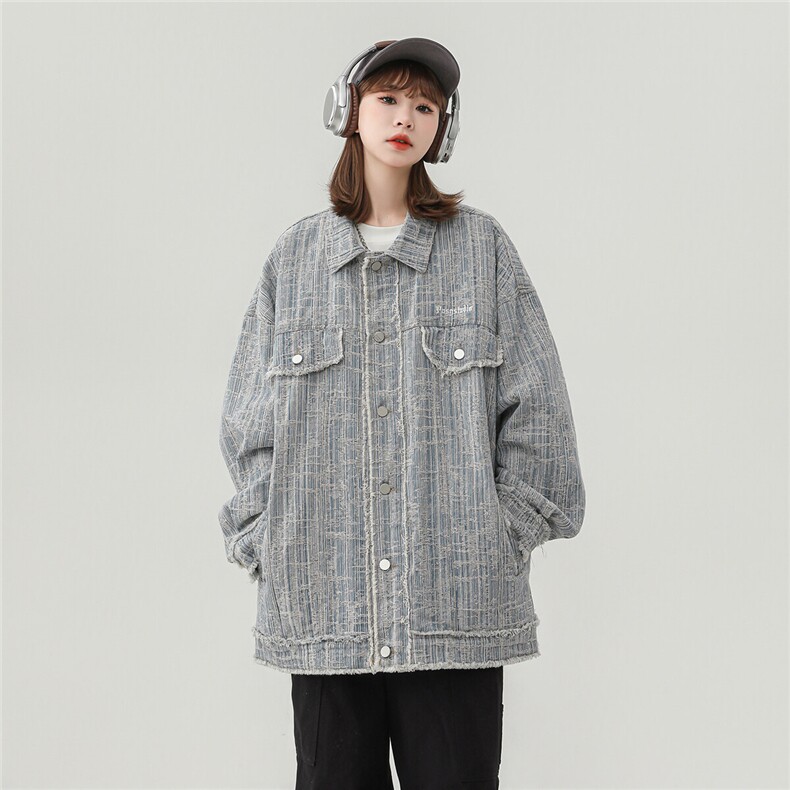 中性风牛仔夹克外套 JK9004-P88128，85%棉15%聚酯纤维现货图片
