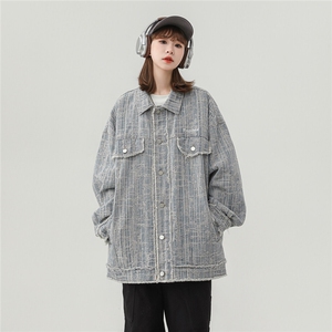 中性风牛仔夹克外套 JK9004-P88128，85%棉15%聚酯纤维现货图片