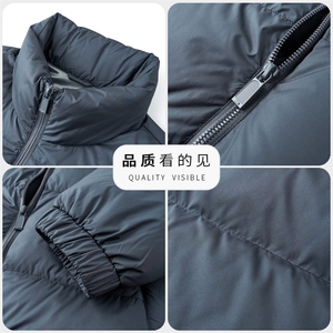男士新款羽绒服短款加厚中青年冬装立领鸭绒保暖外套图片