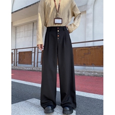 抖音品质春季新款高级感垂坠阔腿宽松西裤B315-K25693-特p40控78，男装休闲裤，电商B315