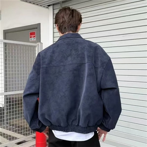 网图 扎染pu皮衣短款外套立领美式棒球服皮夹克 PY112 特批58图片