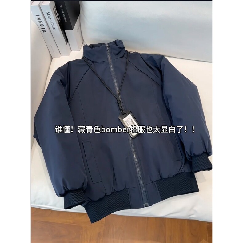 AA1822 P70藏青色飞行员夹克棉服男秋冬立领美式工装外套图片