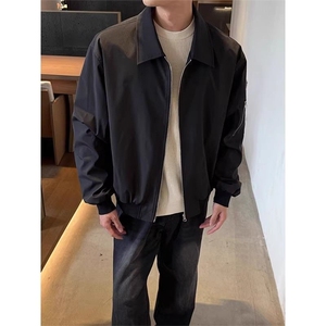 1506-1/JF0161/P49藏青色飞行员夹克秋季美式男生外套翻领棒球服1