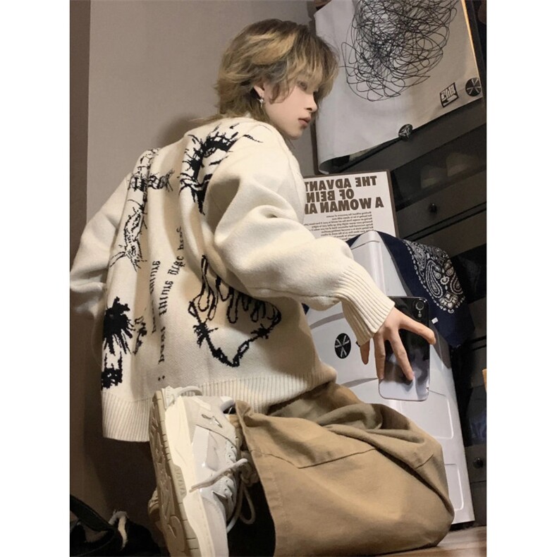 【有货】手稿开衫毛衣外套男情侣针织衫线衣5504LL-特P58,男装针织衫/毛衣,星座1007（原301D）