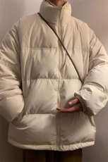 白鸭绒潮流光板抽绳立领羽绒服保暖外套Y5848-P140【特价】，男装羽绒服，电商A007
