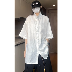 量大优供视频冰丝衬衫新中式可立领腰果花缎面提花C2455-Tp35，男装衬衫，星座1213