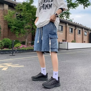 工装牛仔短裤男夏季潮牌痞帅2026新款五分中裤1001-1-D775-P38图片