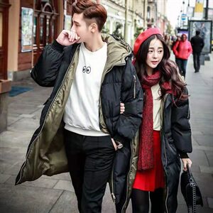 匹诺曹同款中长款情侣棉服加厚冬装韩面包服棉袄大码棉衣外套图片