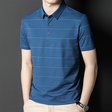 夏季新款男士翻领短袖t恤中年有领男装上衣服休闲POLO衫，男装T恤，电商B212（原钱塘6029）