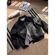霜冻裂纹设计感PU皮装皮衣秋冬炸街Cleanfit短宽夹克ZJK8563P82，男装夹克，星座1112-1