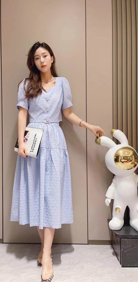 【现货】夏装套裙泡泡面料，其它，倾城伊人