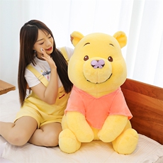 春日蝴蝶维尼熊大号公仔送女生闺蜜生日礼物可爱黄色小熊毛绒玩具