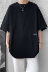 8XL-M特大码短袖重磅T恤男美式复古竹节棉五分袖上衣DX326P45，男装T恤，电商D206-1