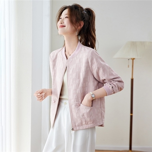 2026年春季棒球领轻薄刺绣格纹棒球服短外套棒球服上衣图片