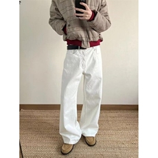 文艺日系简约新款原宿cleanfit白色弯刀裤子男休闲长裤KD988，男装休闲裤，星座1116A（原606A-3）