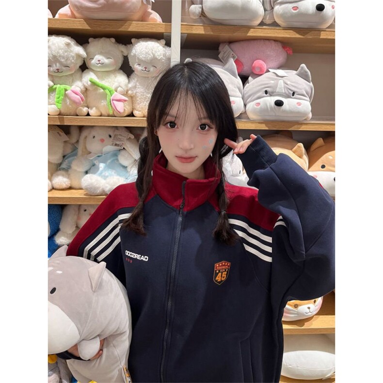 5325-P55原版做工纯棉华棉复合休闲宽松外套薄款,女装卫衣/绒衫,星座617A-2