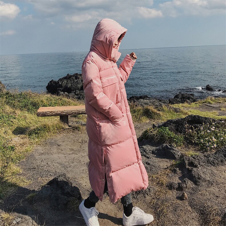 棉衣/棉服连帽拉链2020年冬季长袖中长款时尚常规保暖舒适,女装棉衣/棉服,柒柒家