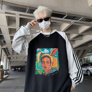 抖音得物供货 提供视频 秋冬重磅美式宽松织带圆领卫衣0730图片