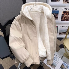 加绒加厚外套男女秋冬季cleanfit重磅帆布夹克棉服连帽棉衣，男装夹克，星座1013