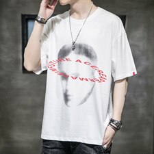 【】A003-HT1058-P30夏装新款素描印花短袖T恤家乐，男装T恤，电商A003