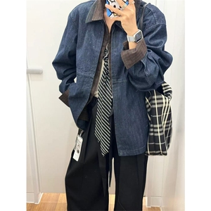 高品棉 现货 试衣间同款男女装巴恩风翻领夹克外套 A882-P98图片