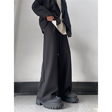 02简约百搭设计感休闲西裤直筒宽松阔腿裤裤XZ211-1-K2350-P55，男装西裤，星座211-1