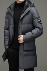 2023冬季新款羽绒服中年男士长款连帽商务休闲冬装ZELD9846-P390，男装羽绒服，电商B212（原钱塘6029）