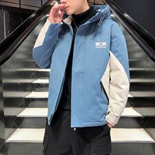 羽绒服男短款宽松工装外套男机能口袋冬季连帽潮A436-2166，男装羽绒服，电商A436