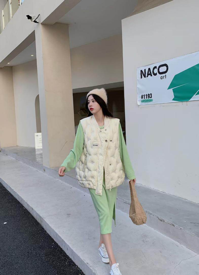 羽绒马甲女2022秋冬新款加厚保暖连帽马夹外穿坎肩，女装马甲，川哲