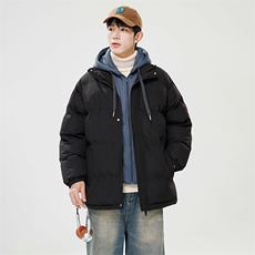 棉衣男三防冬季新款港风宽松连帽假两件加厚棉服914-4-WT08P70，男装棉衣，星座914-4
