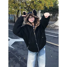 秋冬新款美式复古拉链立领棉衣cleanfit上衣男女高街棉服外套，男装棉衣，星座506A