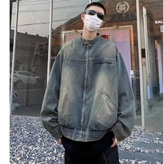 DJK302-P68早秋美式复古水洗做旧牛仔外套男秋冬季宽松夹克上衣，男装夹克，星座603-2