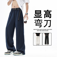 休闲舒适弯刀裤时尚百搭长裤新潮流卡扣设计2210特批：2548，男装休闲裤，星座718-1