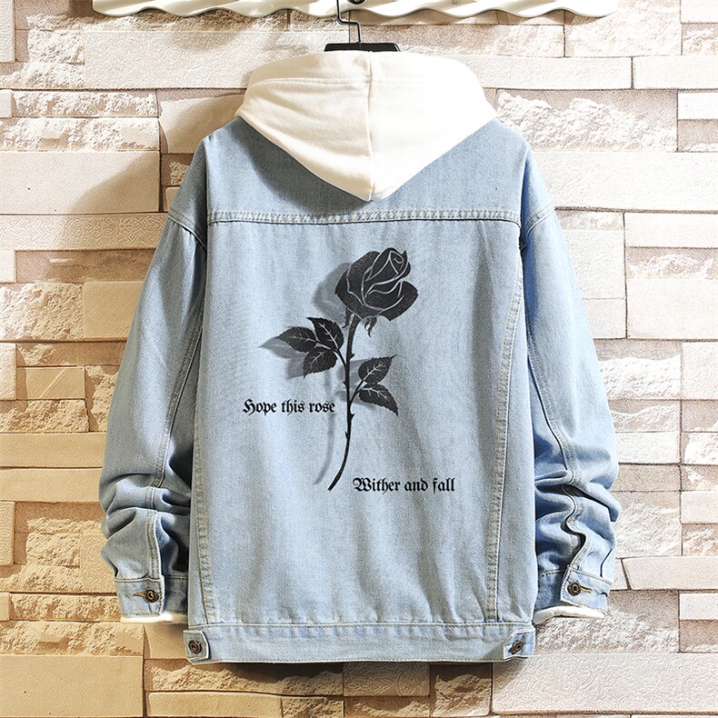 牛仔夹克男大码牛仔外套男茄克NJ77279-P60，男装工装外套，电商A040A