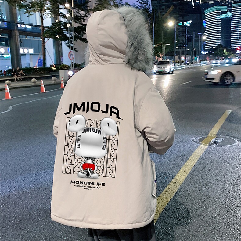 MM48214-P130冬季大毛领棉衣男士大码加厚棉袄男棉服,男装棉衣,电商A040