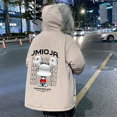 MM48214-P130冬季大毛领棉衣男士大码加厚棉袄男棉服，男装棉衣，电商A040
